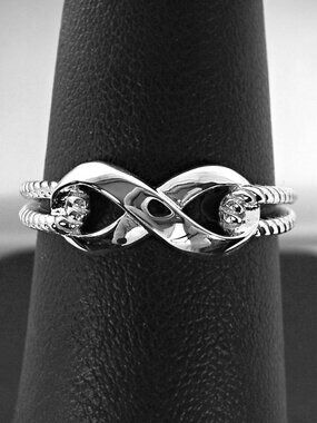 925 STERLING SILVER Dainty Infinity Ring